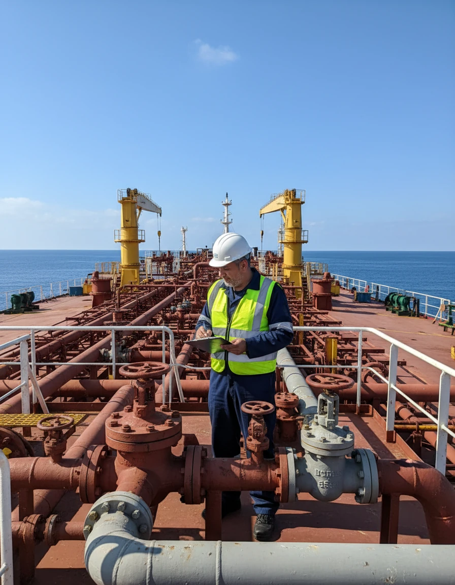 بررسی لوله‌های کشتی